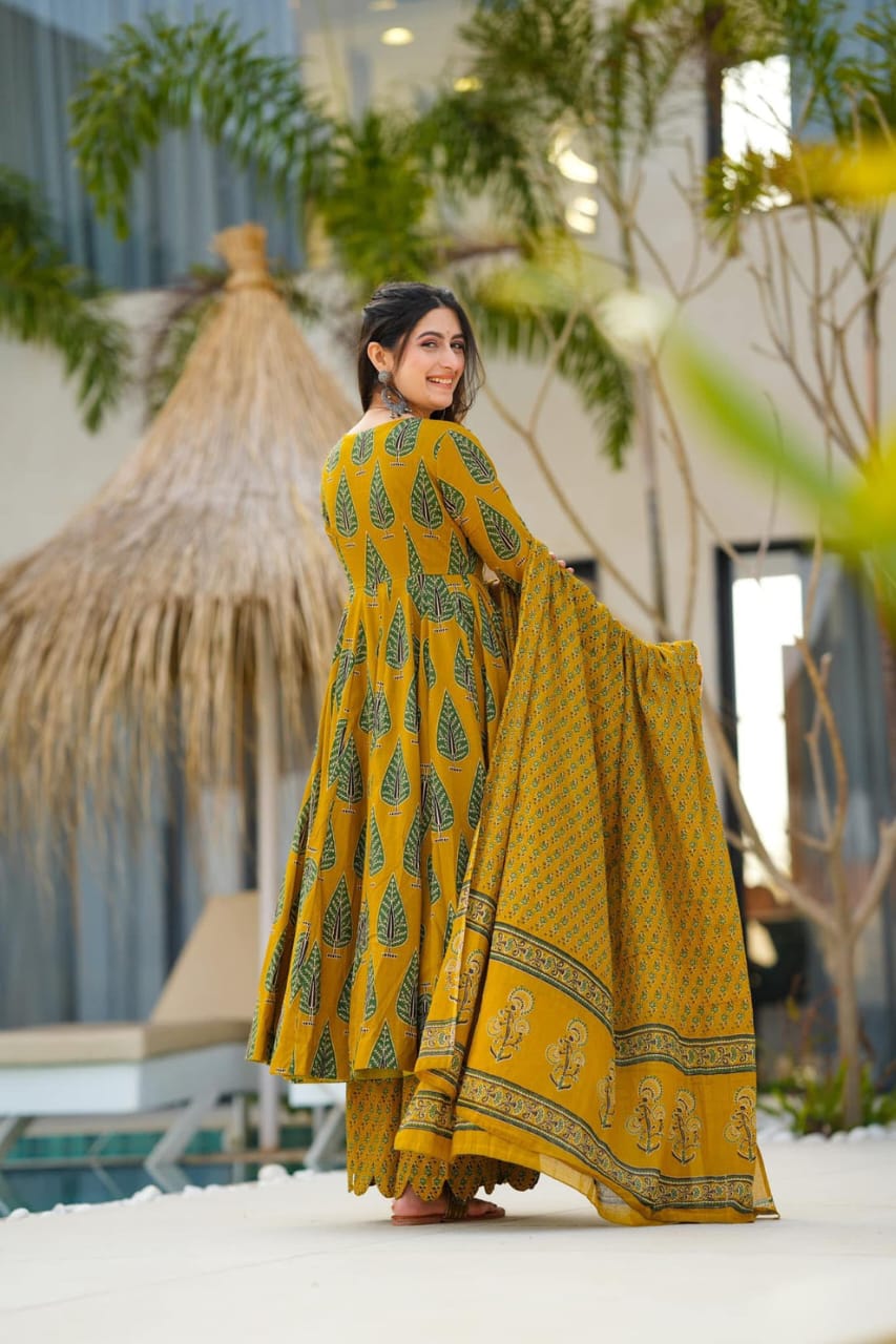 Yellow Katie Cotton Suit Set