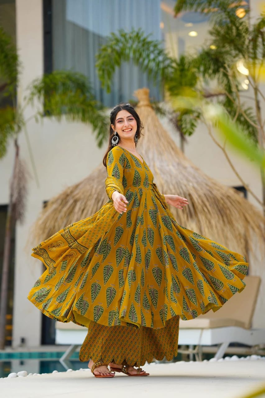 Yellow Katie Cotton Suit Set