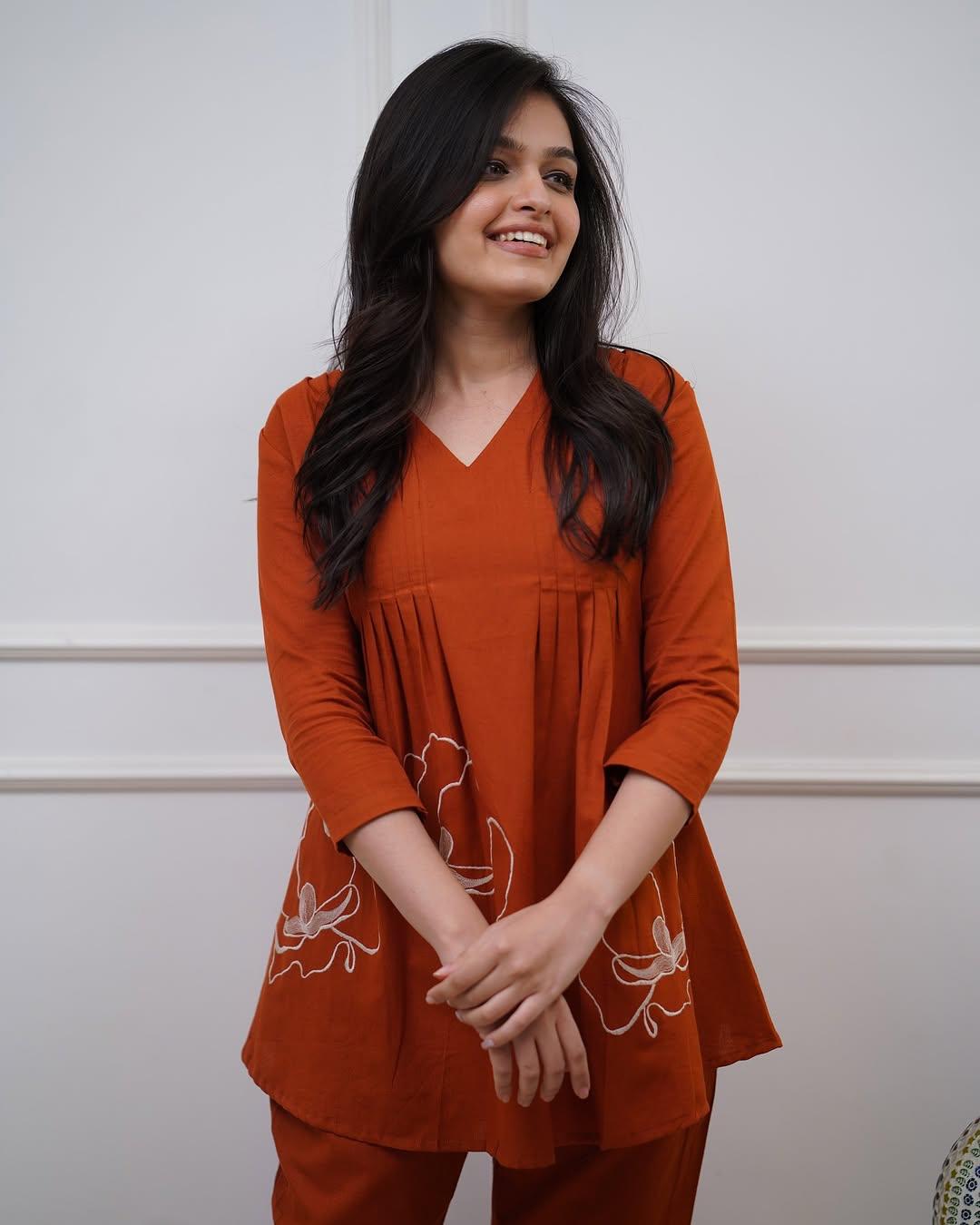 Rust Modern Style Cotton Co-ord Set
