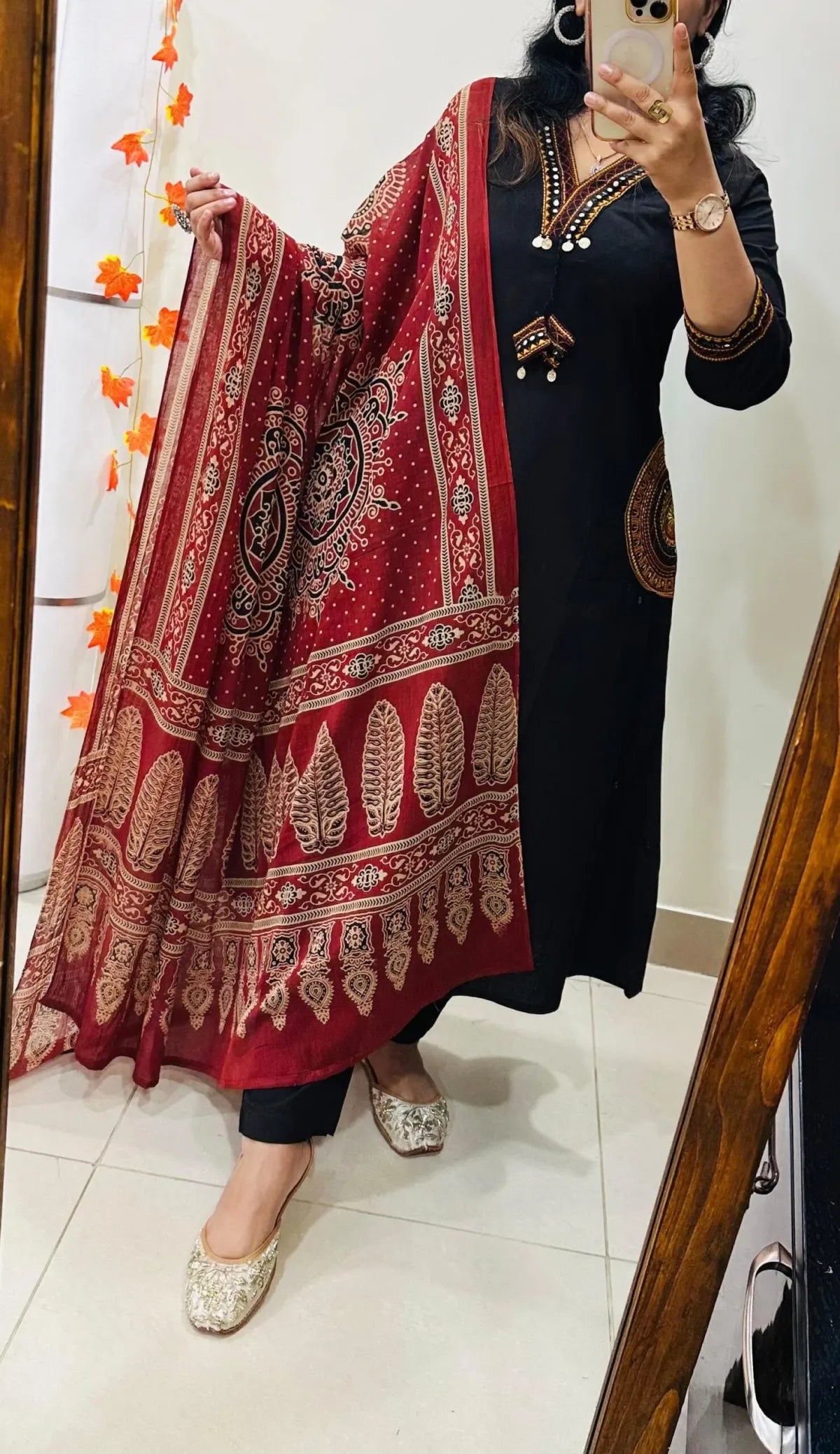 Premium Heavy Rich Dhabu Cotton Aline Suit