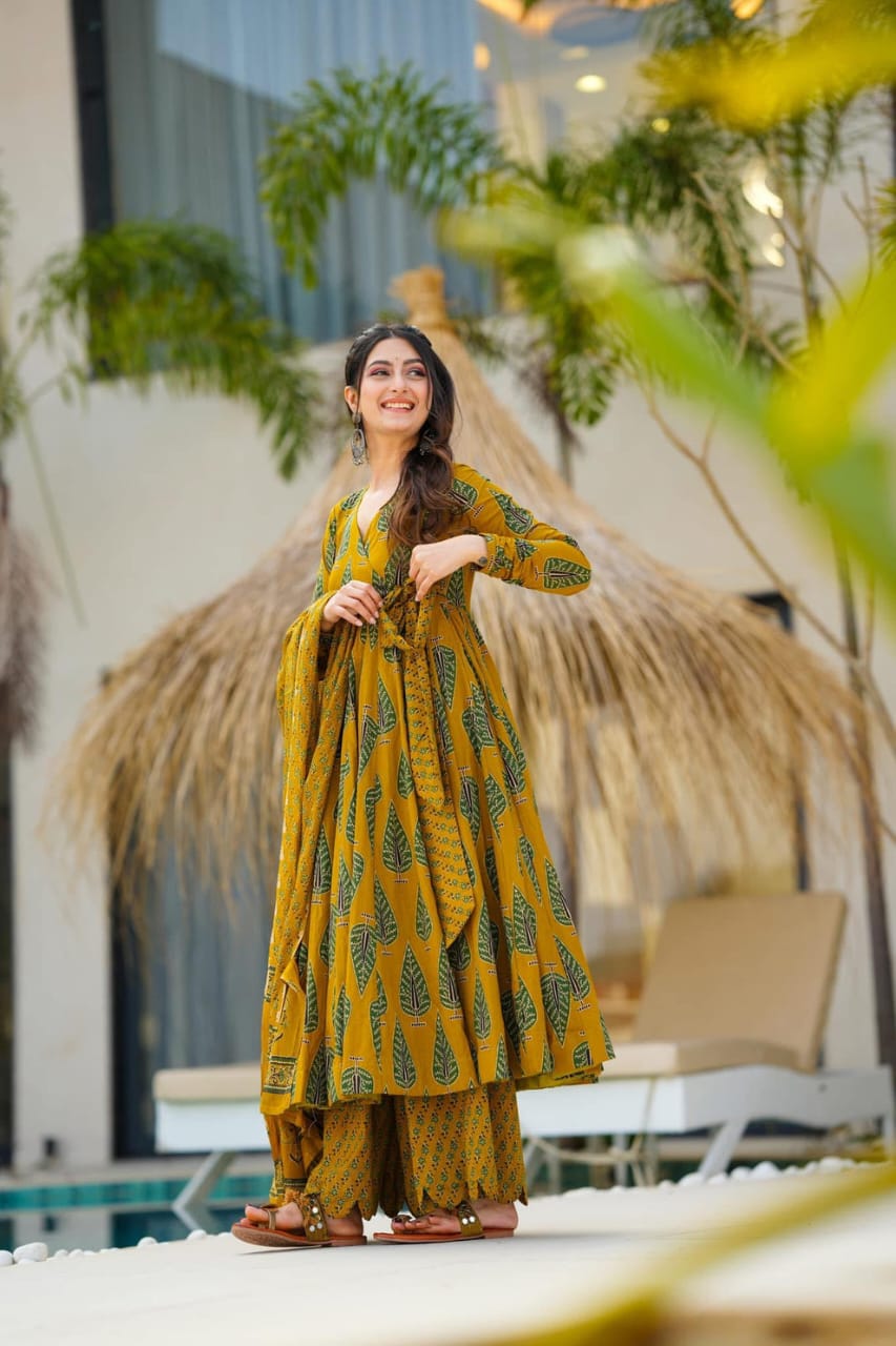 Yellow Katie Cotton Suit Set
