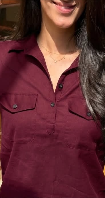Merlot Wine Everyday Shirt & Trouser Co-ord Set