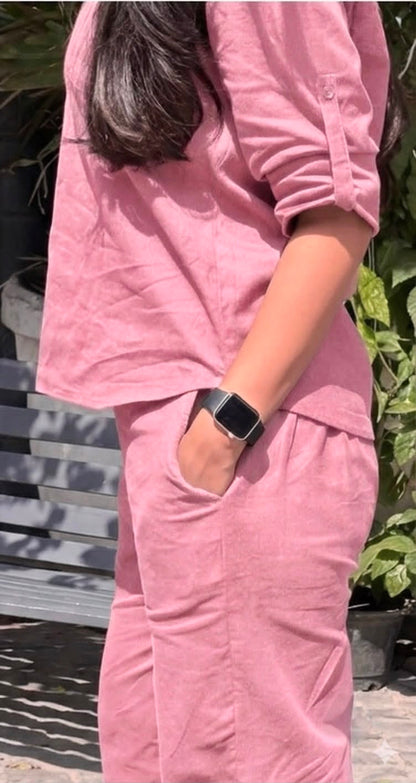 Blush Pink Everyday Shirt & Trouser Co-ord Set