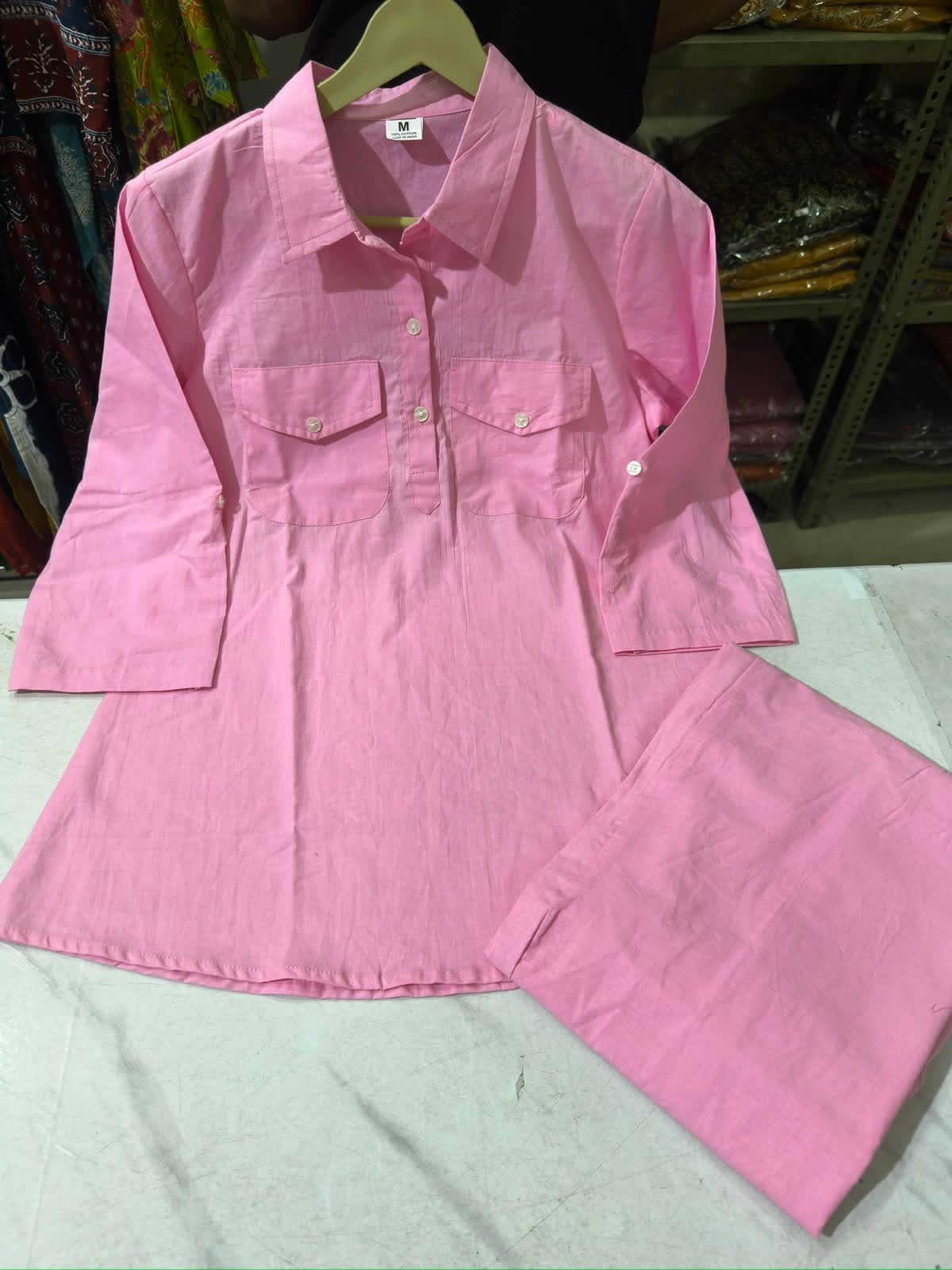 Blush Pink Everyday Shirt & Trouser Co-ord Set